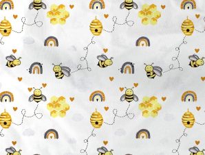 ΣΕΝΤΟΝΑΚΙ ΛΙΚΝΟΥ bebe Honey Bee 545 80X110 White-Yellow 100% Cotton