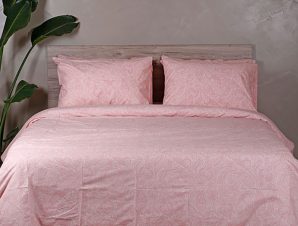 Σεντόνια Διπλά (Σετ) 150X205+30 Sunshine Cotton Feelings 2040 Pink Με Λάστιχο (150×205+30)