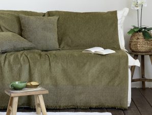 Ριχτάρι Τριθέσιου 180X300 Nima Plain Green (180×300)