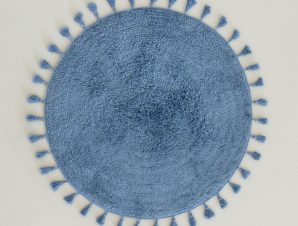 Πατάκι Μπάνιου (Φ90) Nima Fuzzy Denim Blue